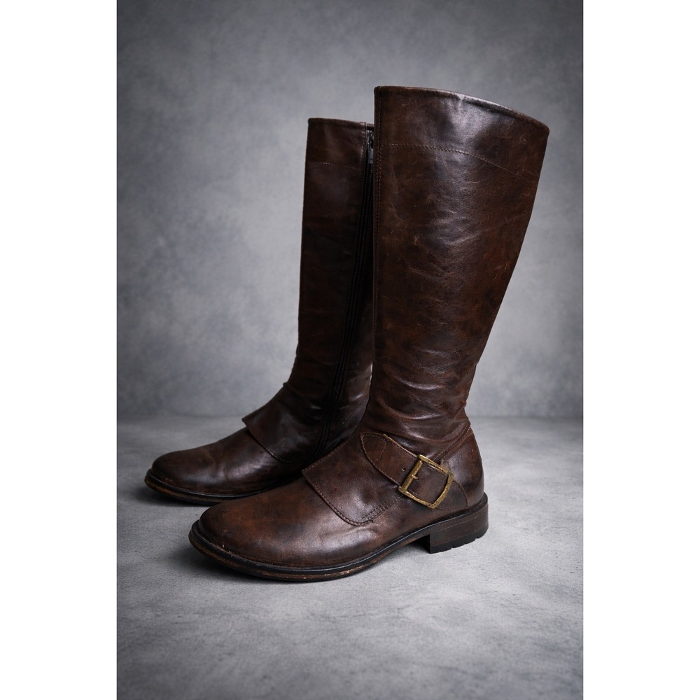 Italian Leather Riding‎ Boots Brown Harness Tall Equestrian Made Italy 7